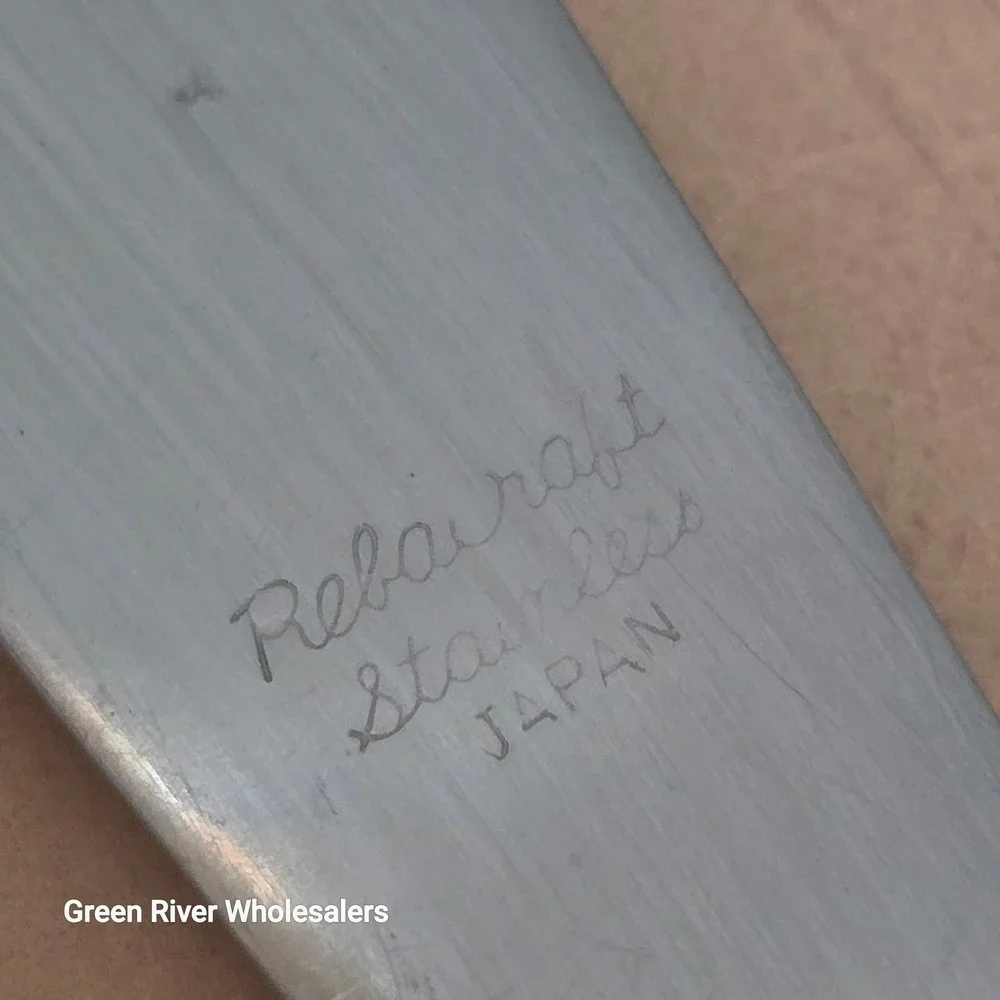 Relicraft Stainless Japan Dinner Knives‎ Set of 2 Serrated Blade Brushed Finish